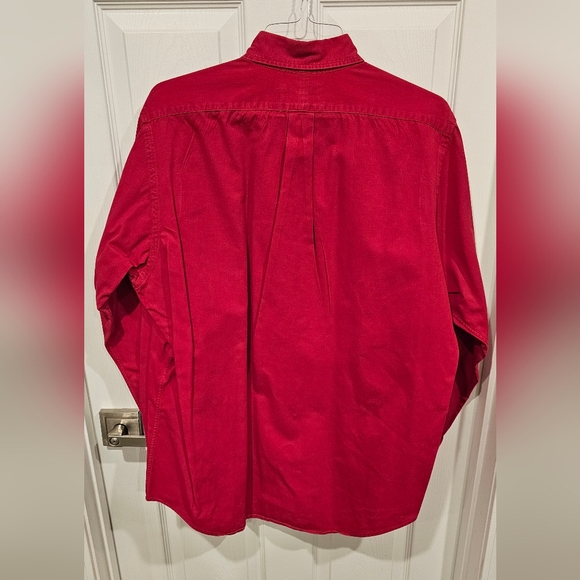 Ralph Lauren Men's 100% Cotton Red Casual Button Down Shirt Size-L - Picture 2 of 6